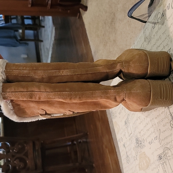 Michael Kors Leather Suede Boots Size 8 - Picture 3 of 6